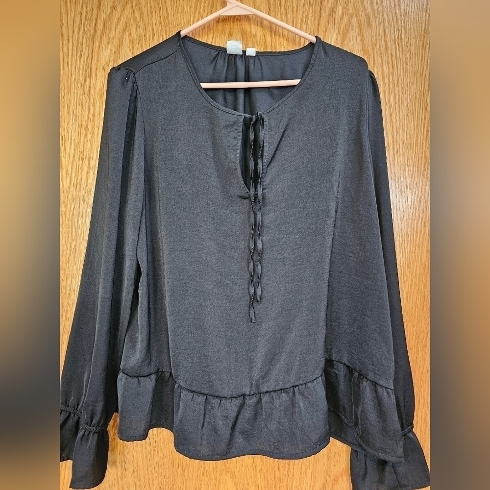 GAP Classic Black Blouse Sz L